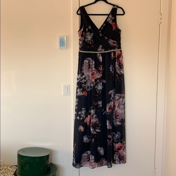 Purple floral dress